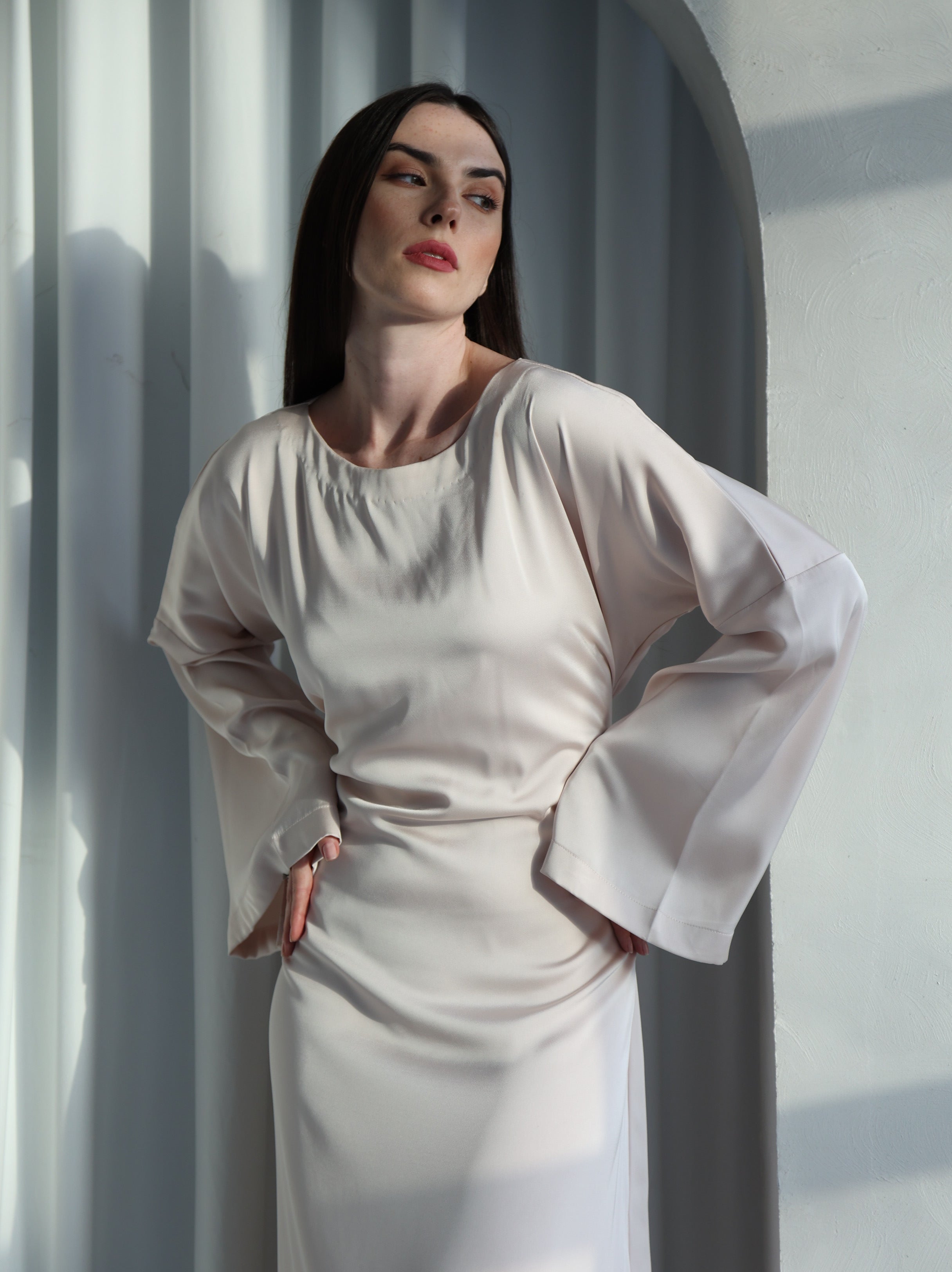 Silky Modest Dress