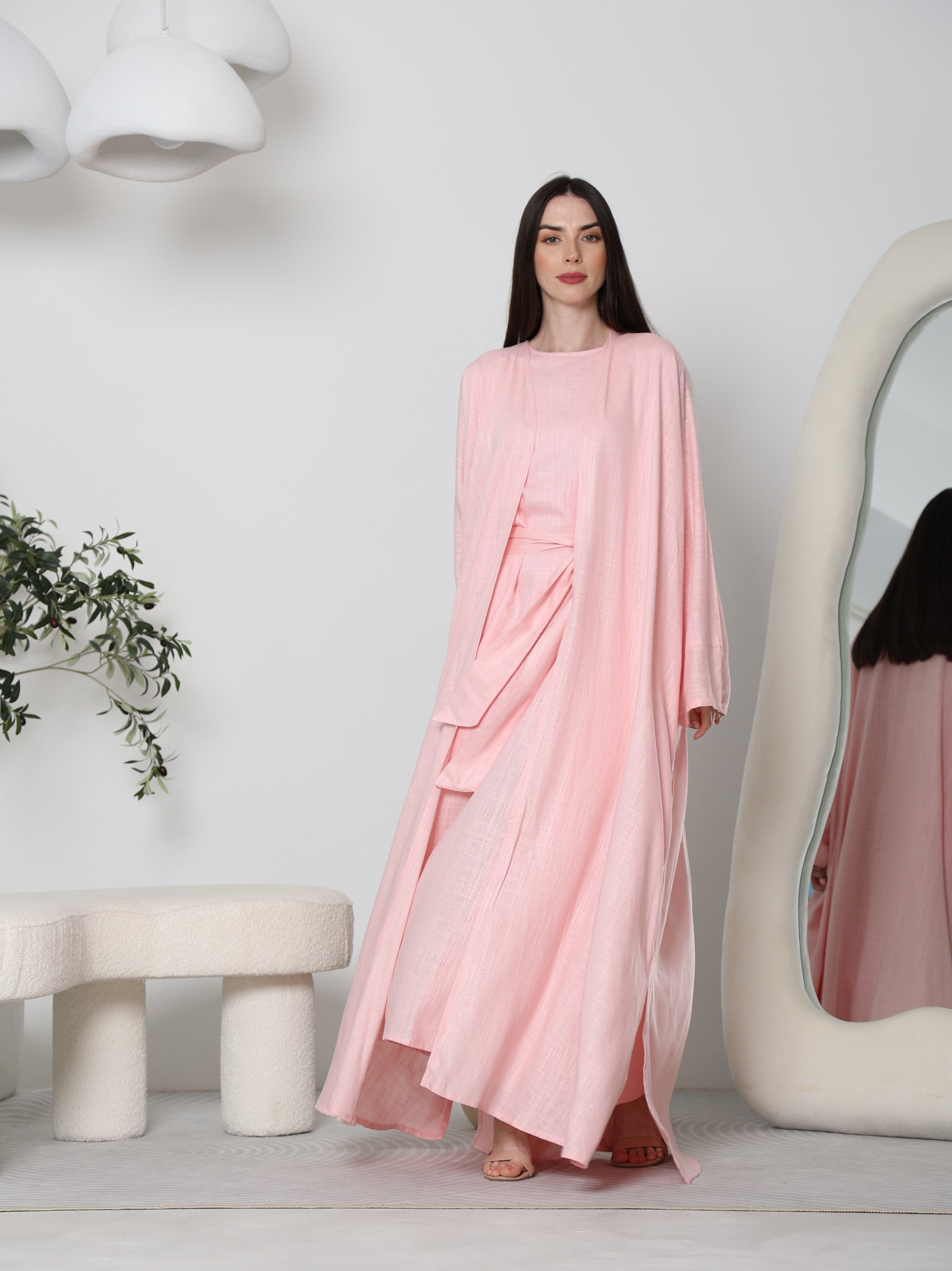 LINEN ABAYA DRESS
