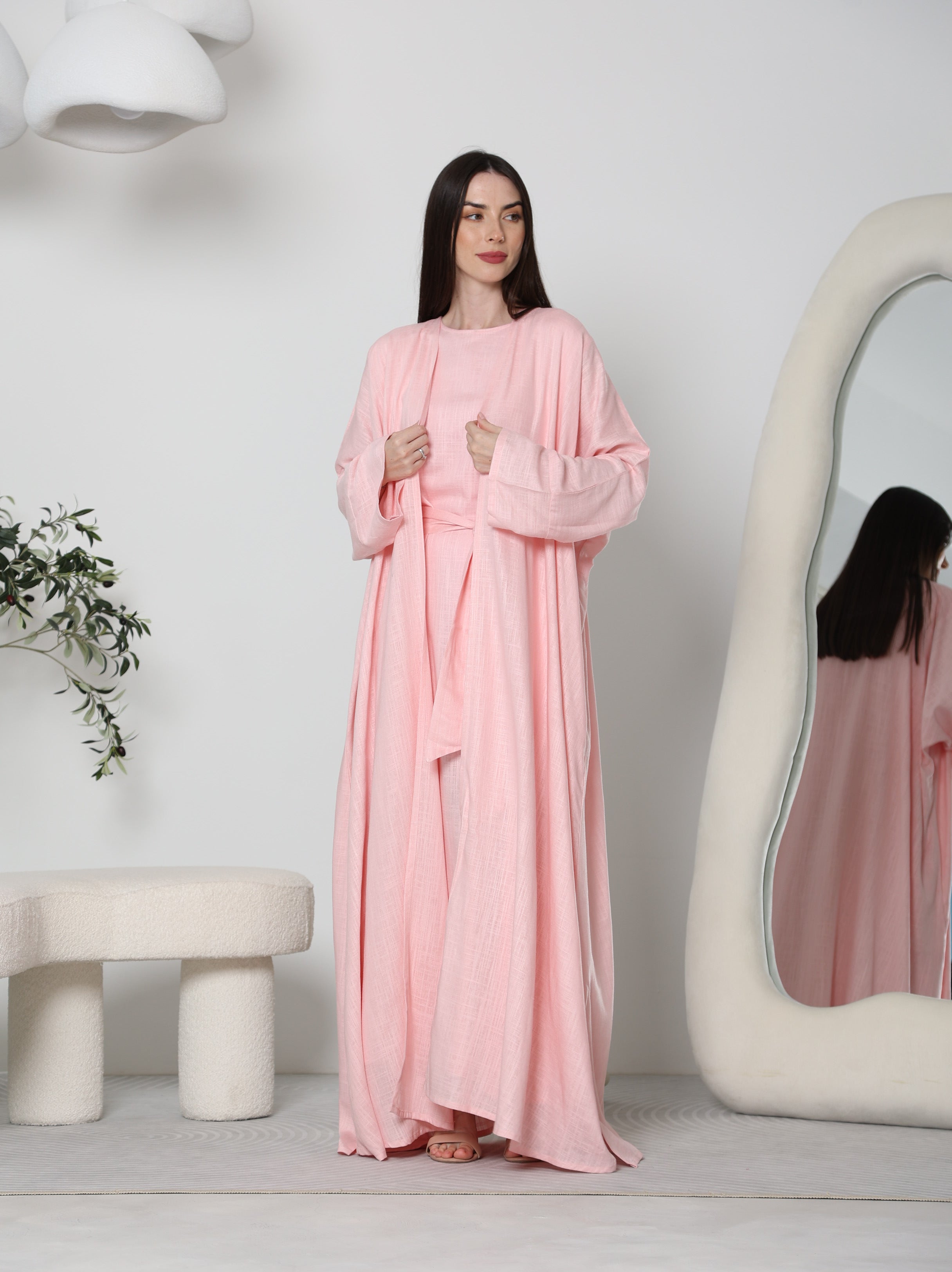 LINEN ABAYA DRESS