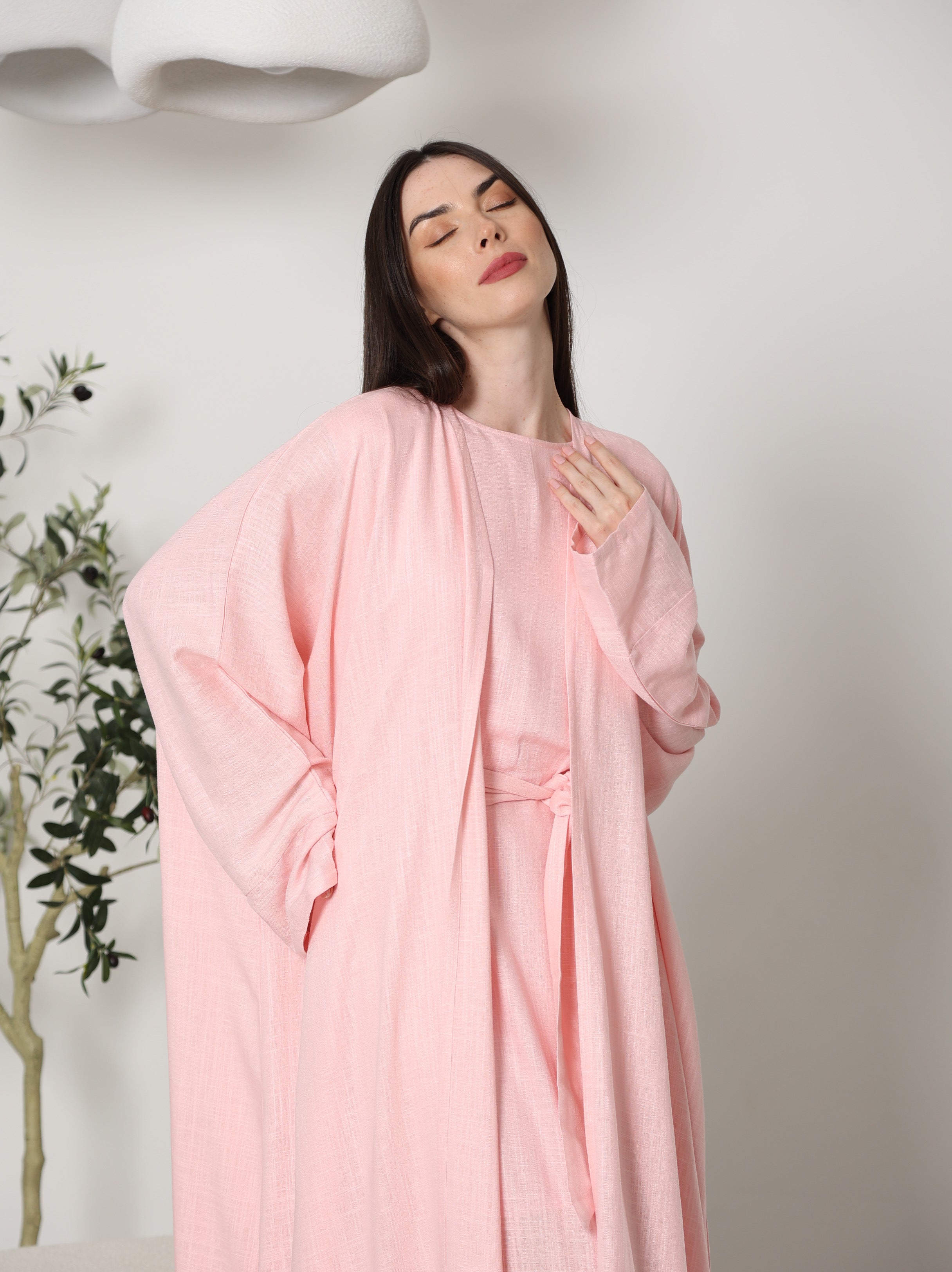 LINEN ABAYA DRESS