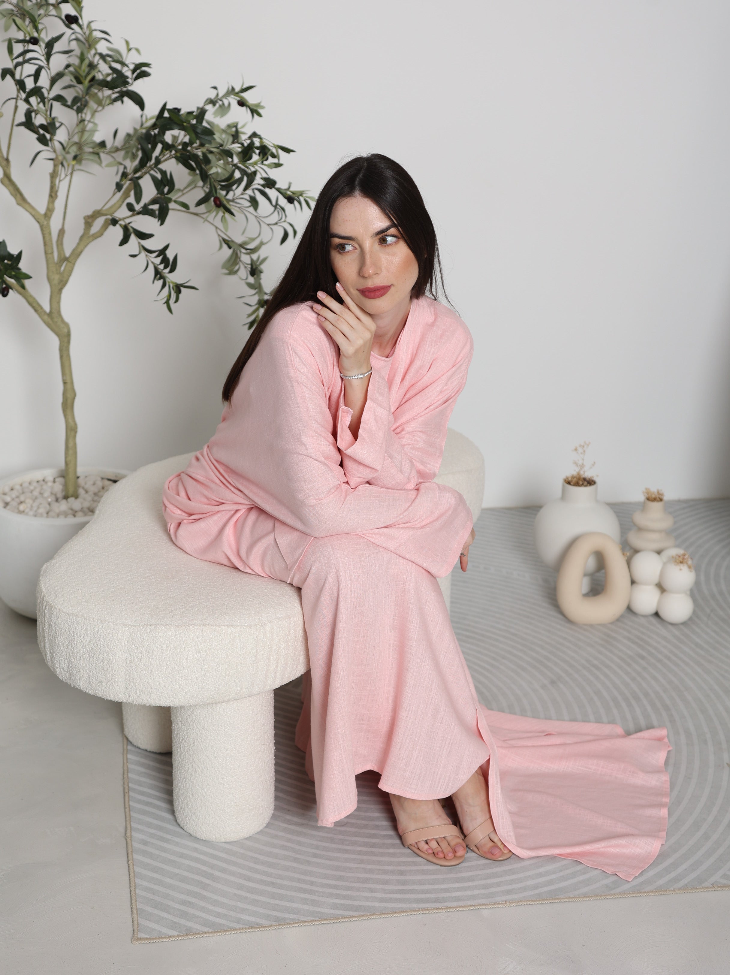 LINEN ABAYA DRESS