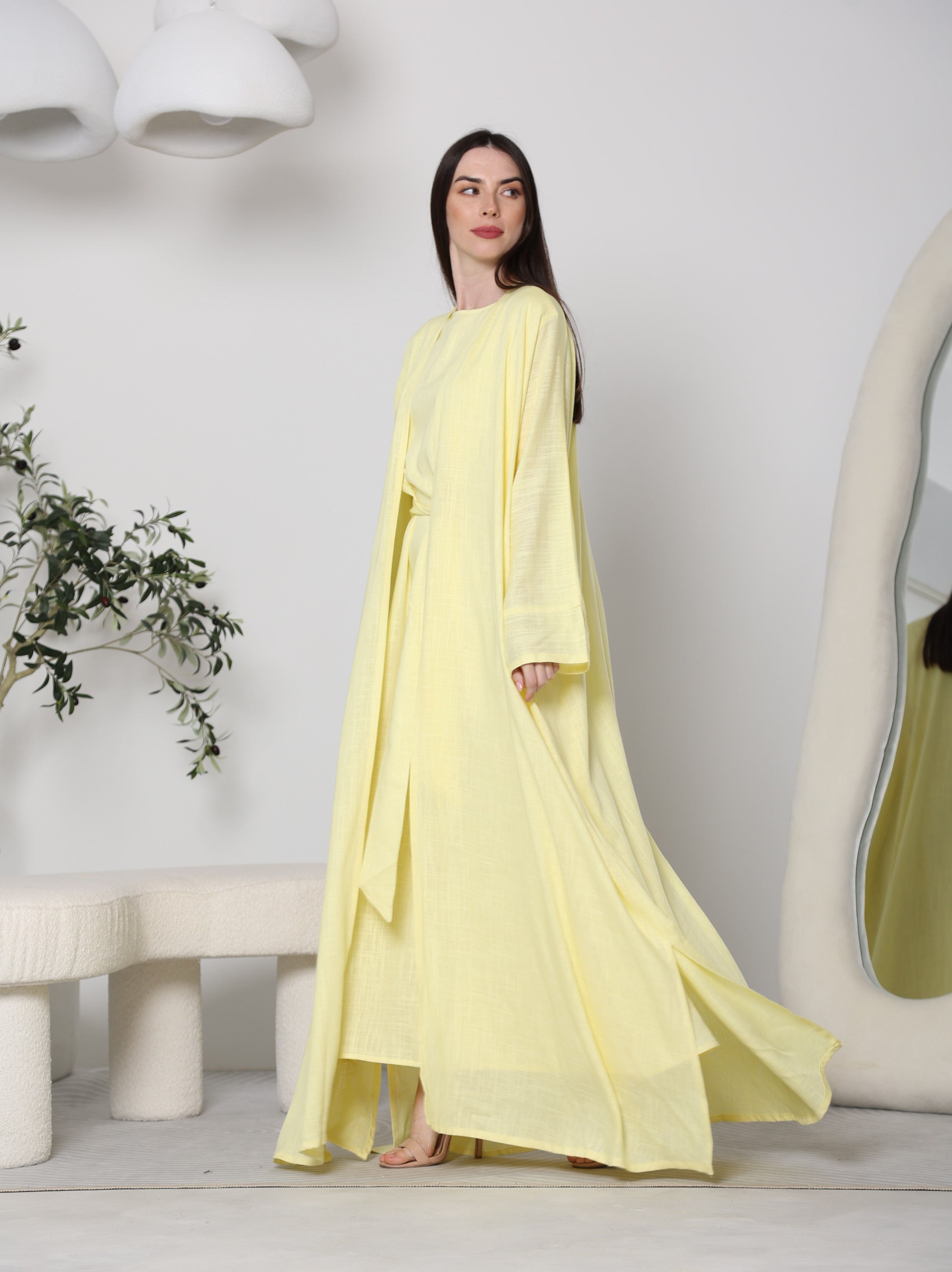 LINEN ABAYA DRESS