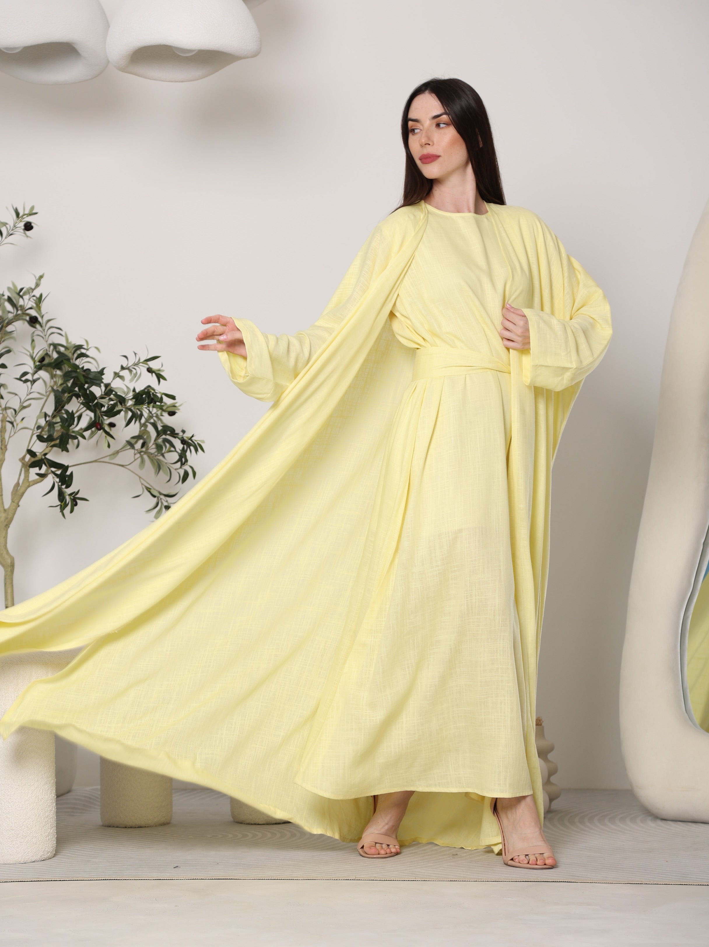 LINEN ABAYA DRESS