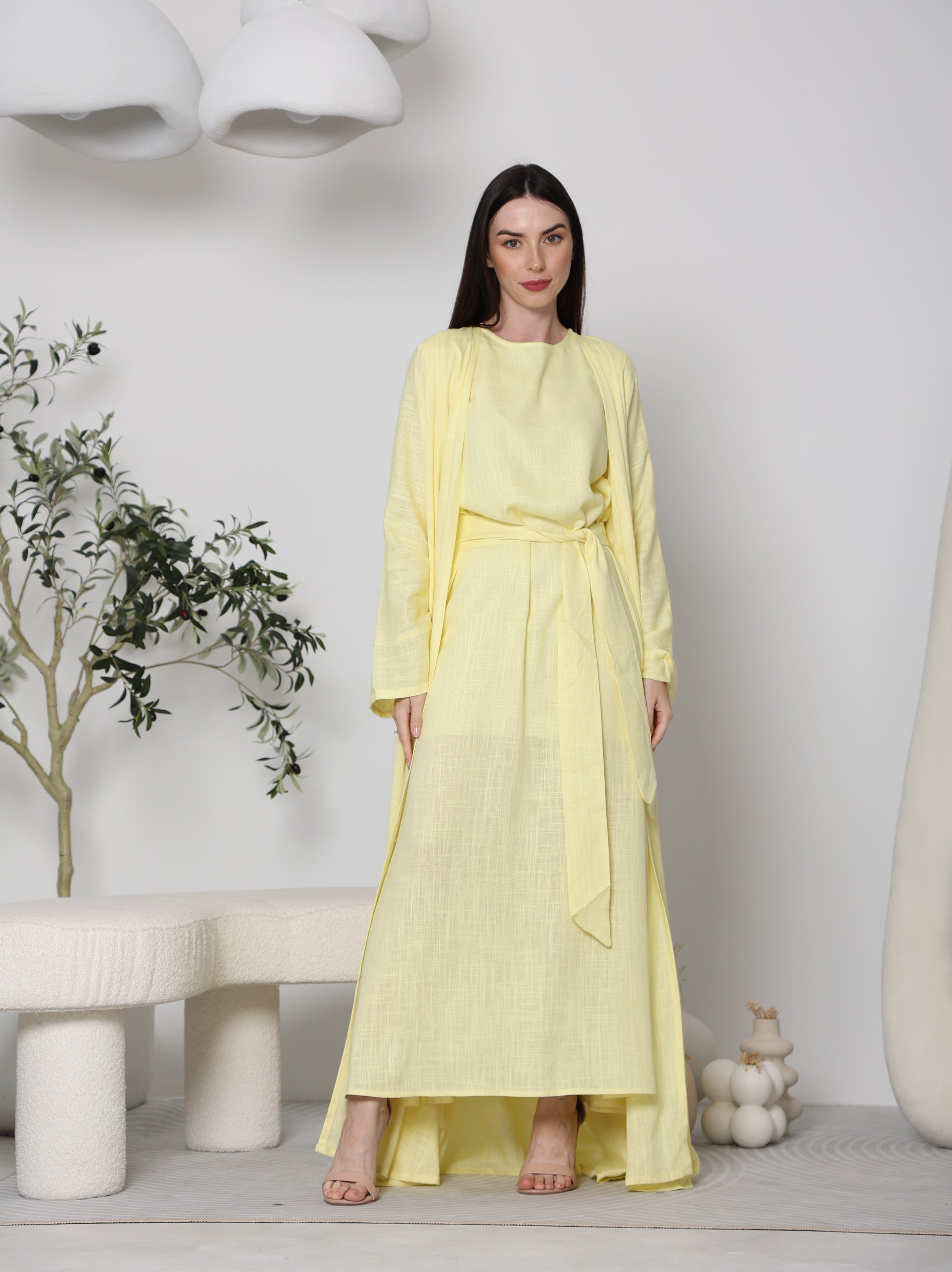 LINEN ABAYA DRESS