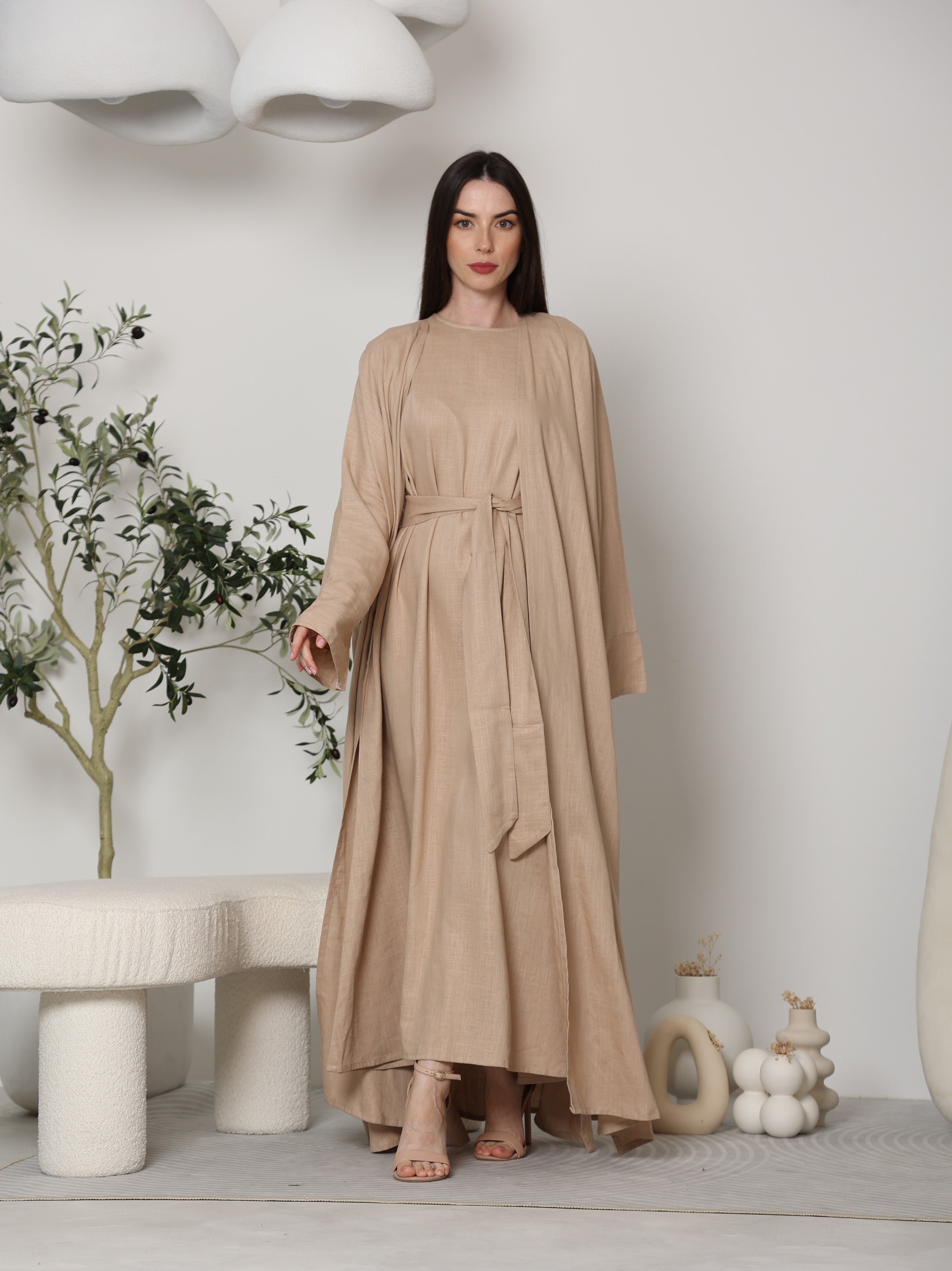 LINEN ABAYA DRESS