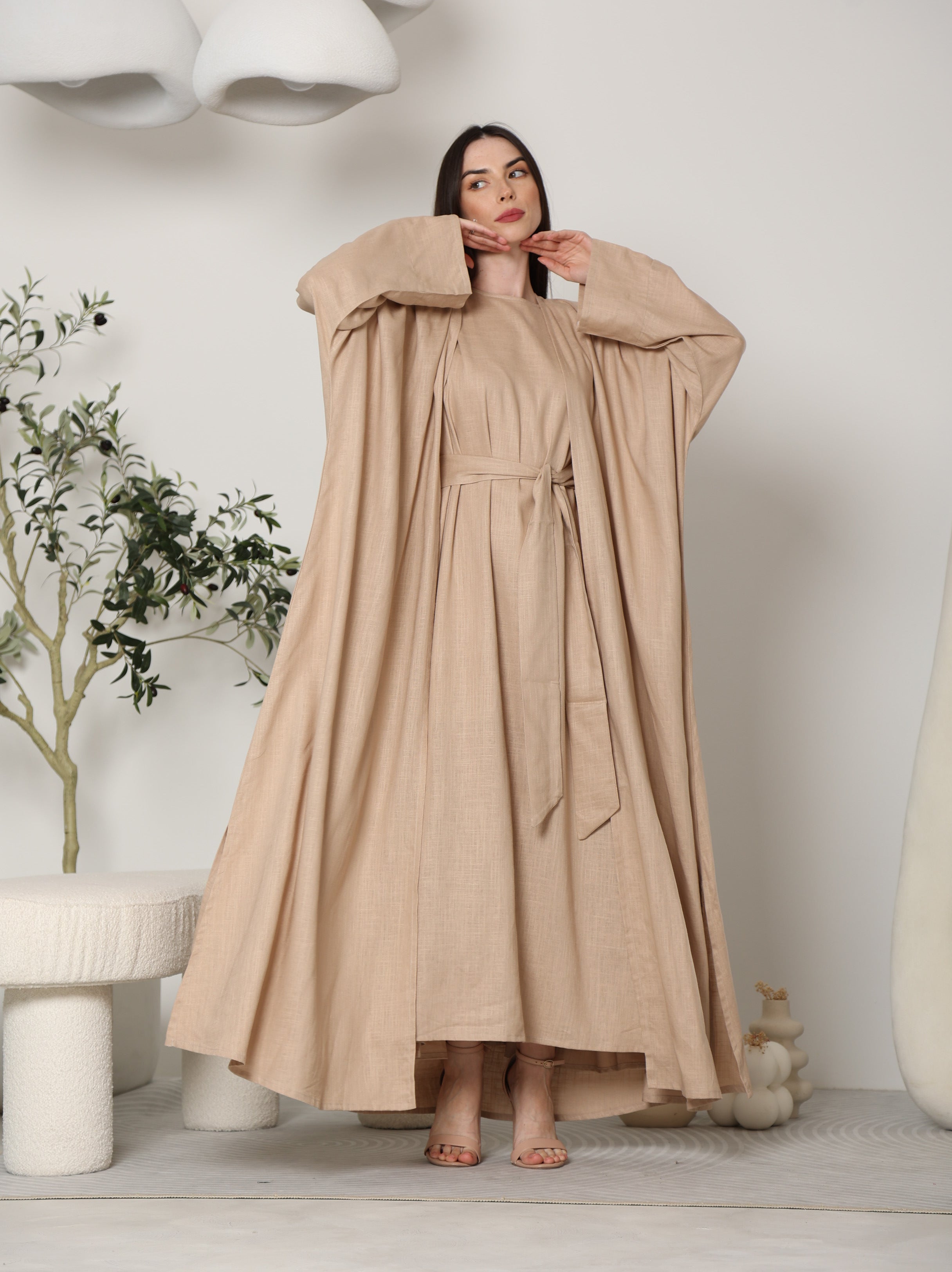 LINEN ABAYA DRESS