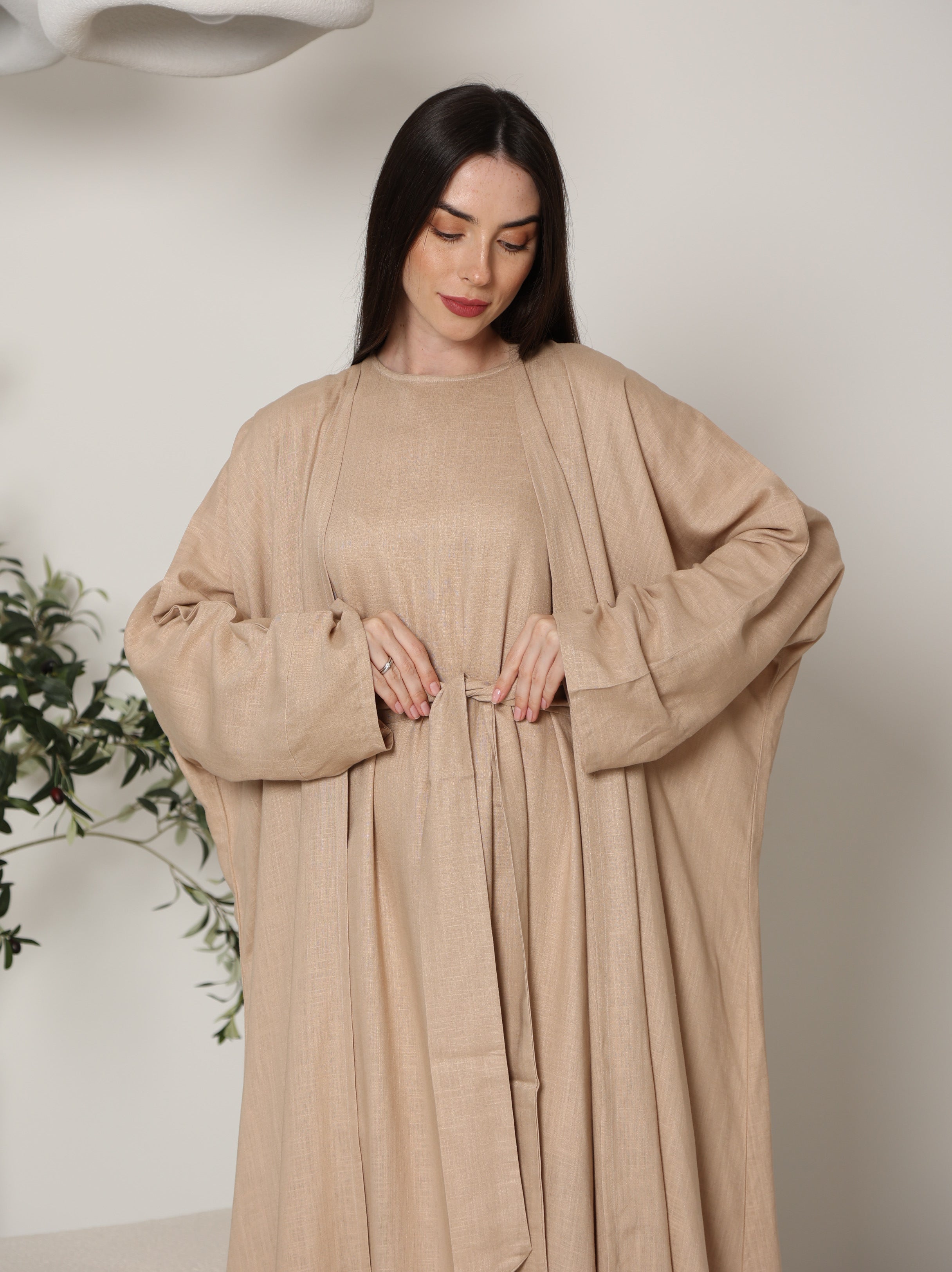 LINEN ABAYA DRESS