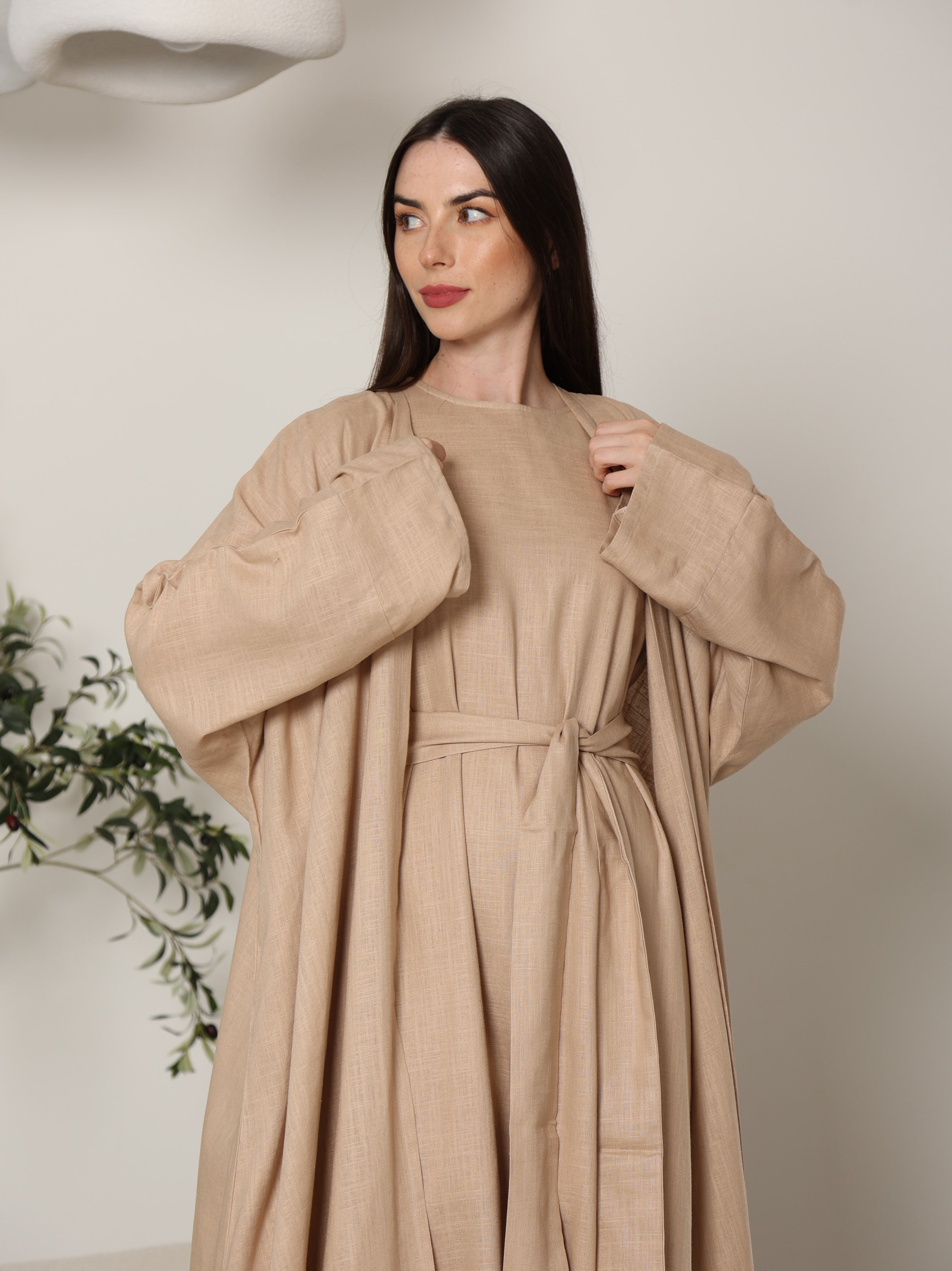 LINEN ABAYA DRESS
