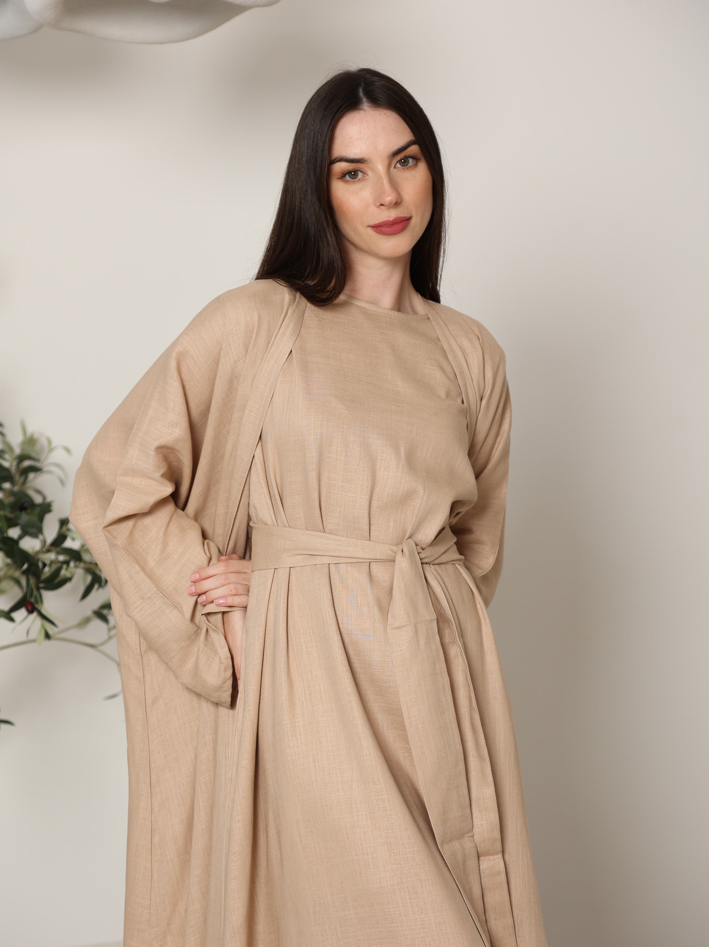 LINEN ABAYA DRESS
