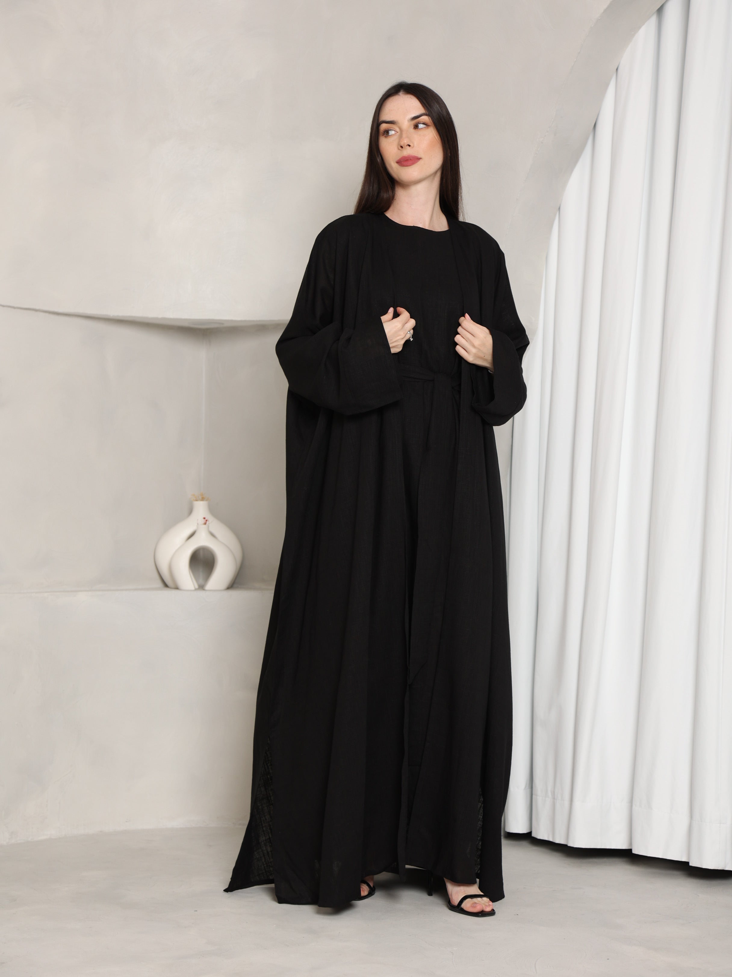 LINEN ABAYA DRESS