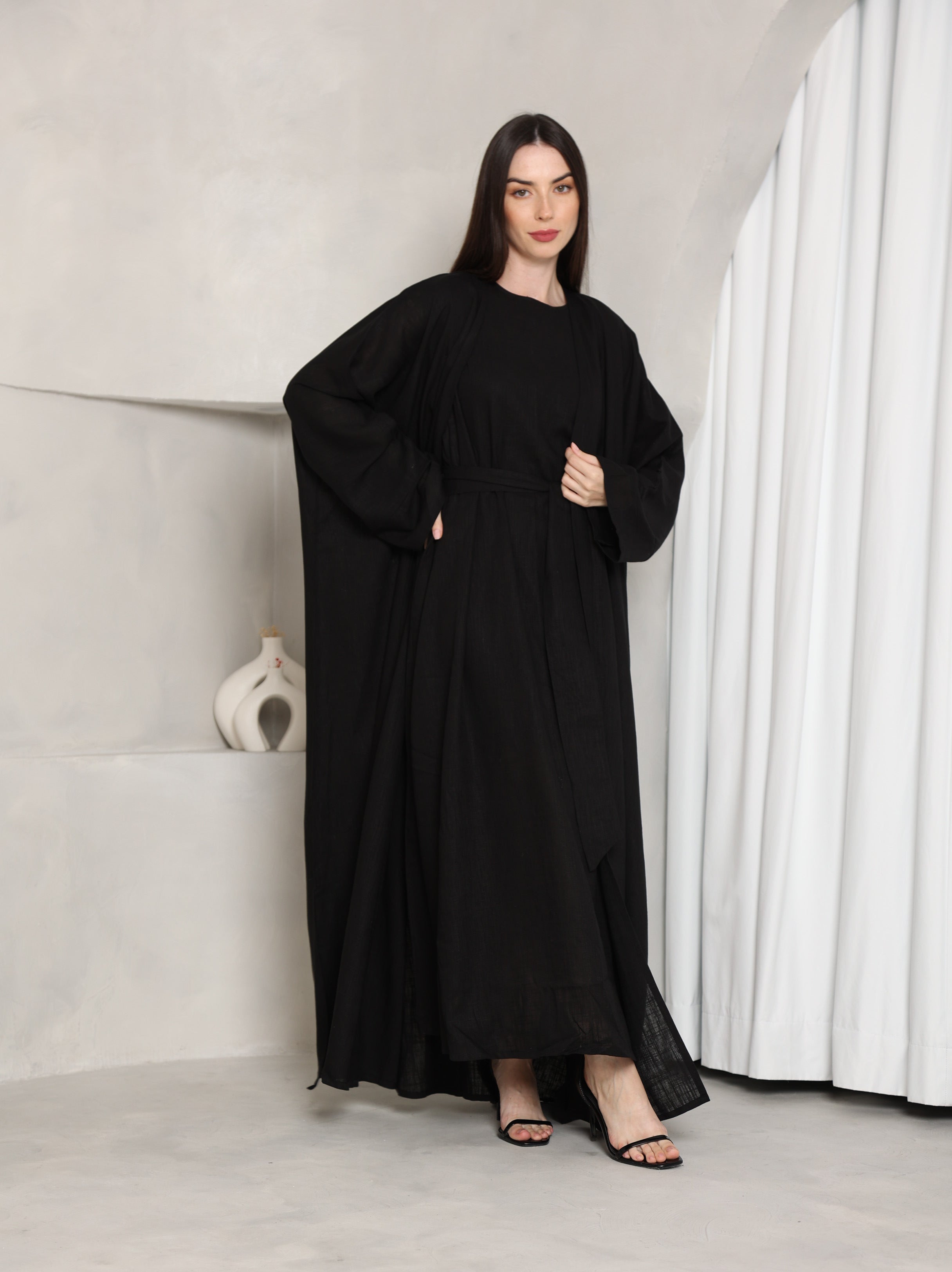 LINEN ABAYA DRESS