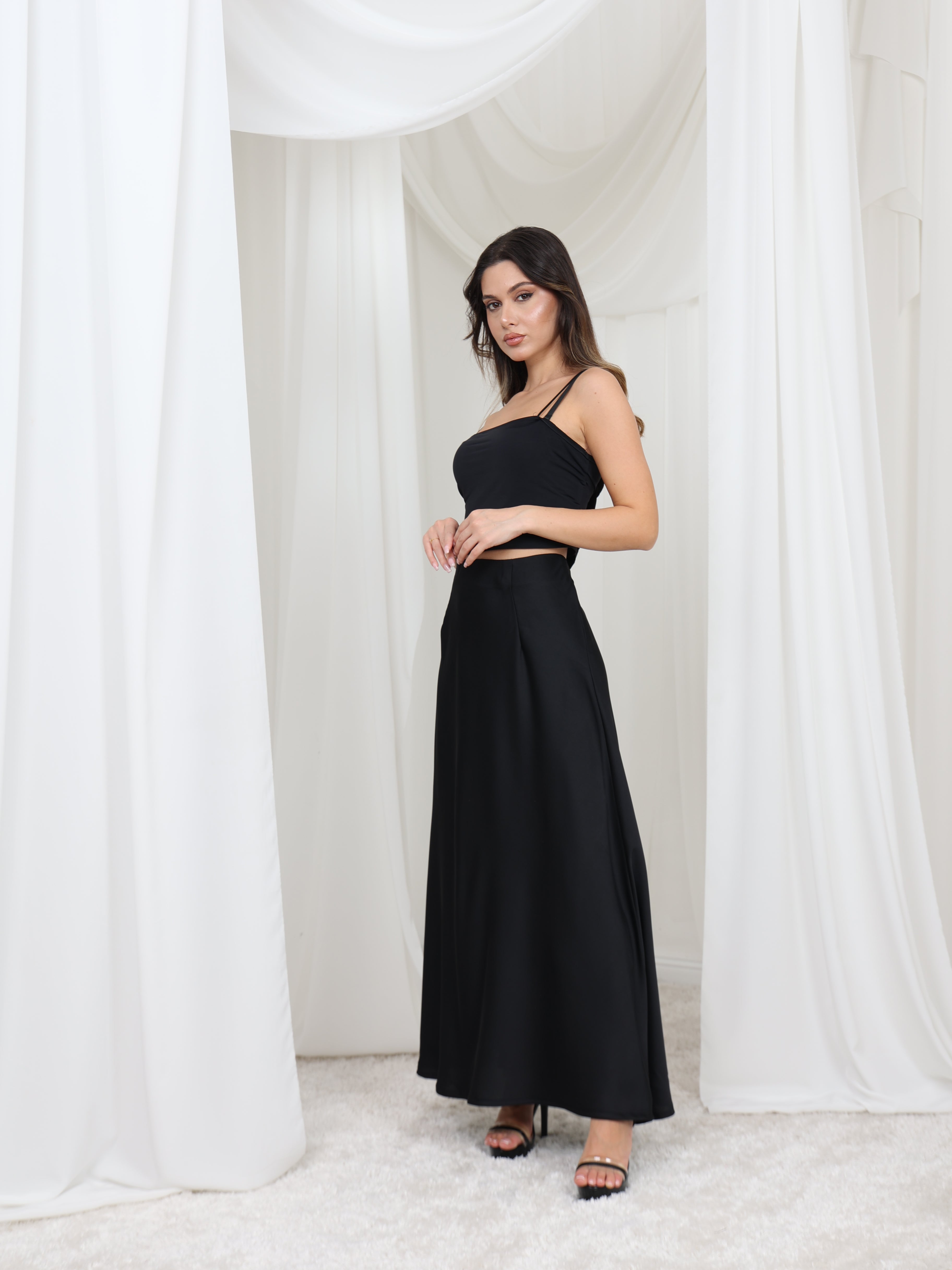 Satin Modest Skirt