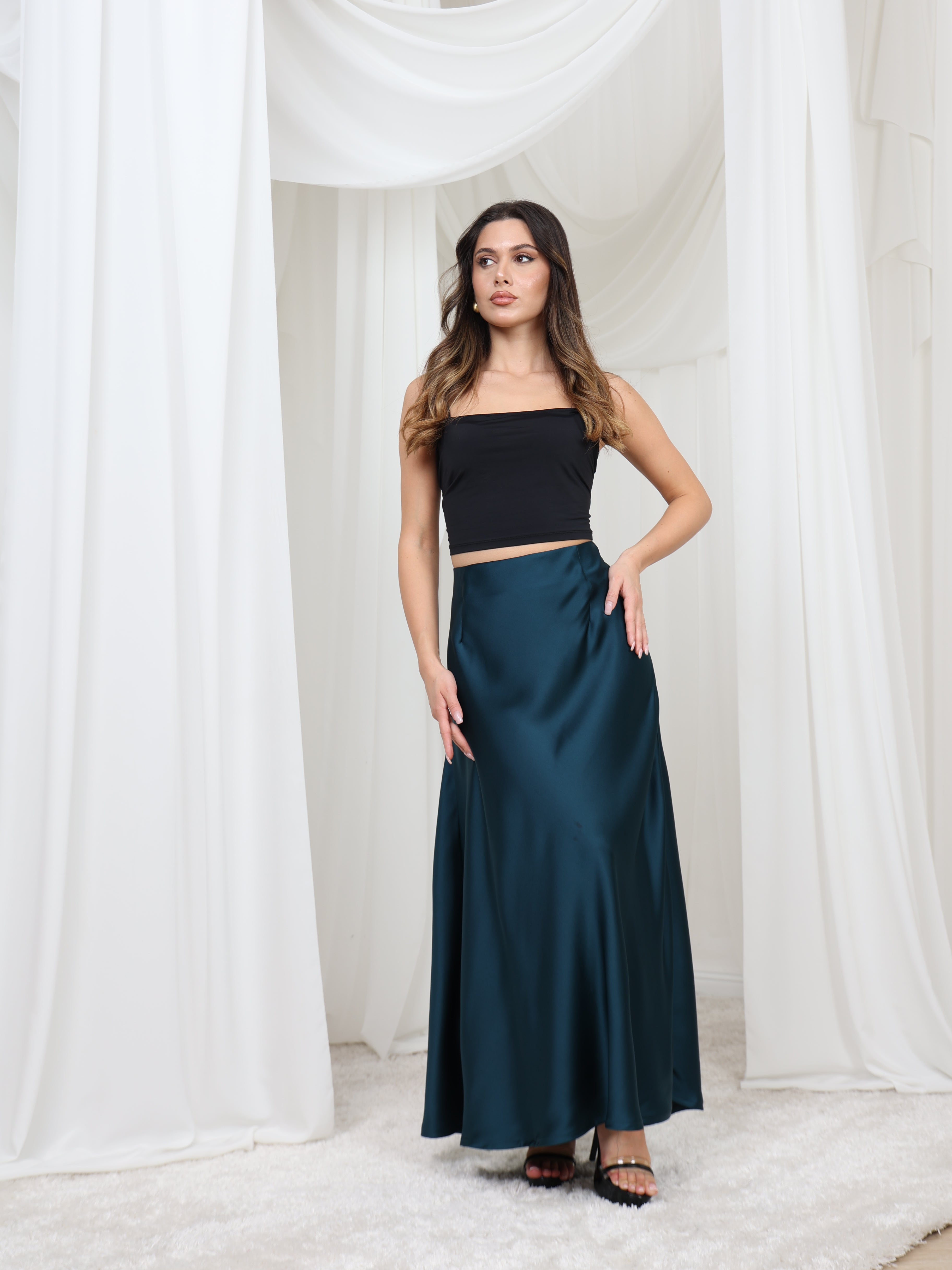 Satin Modest Skirt
