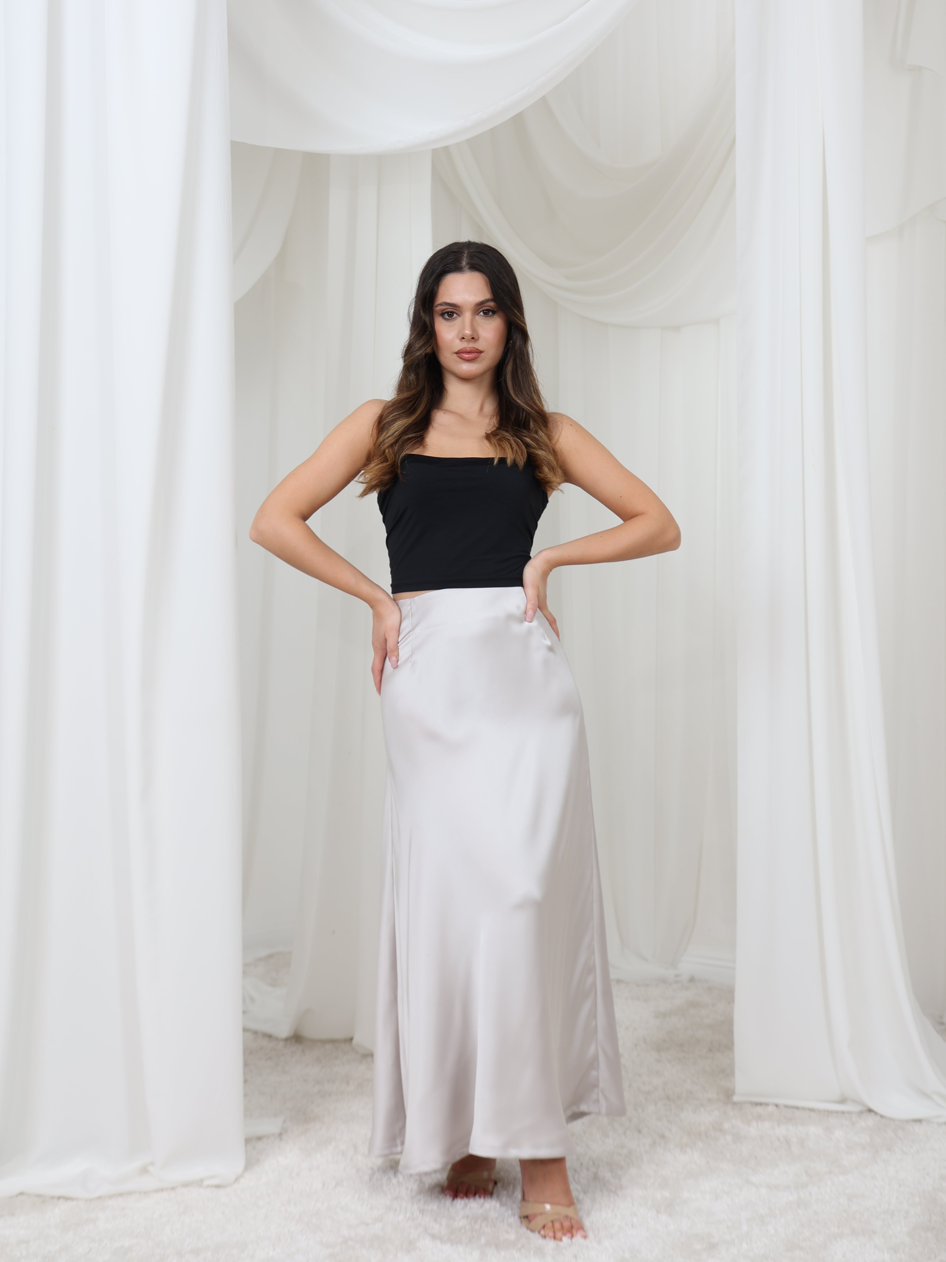 Satin Modest Skirt