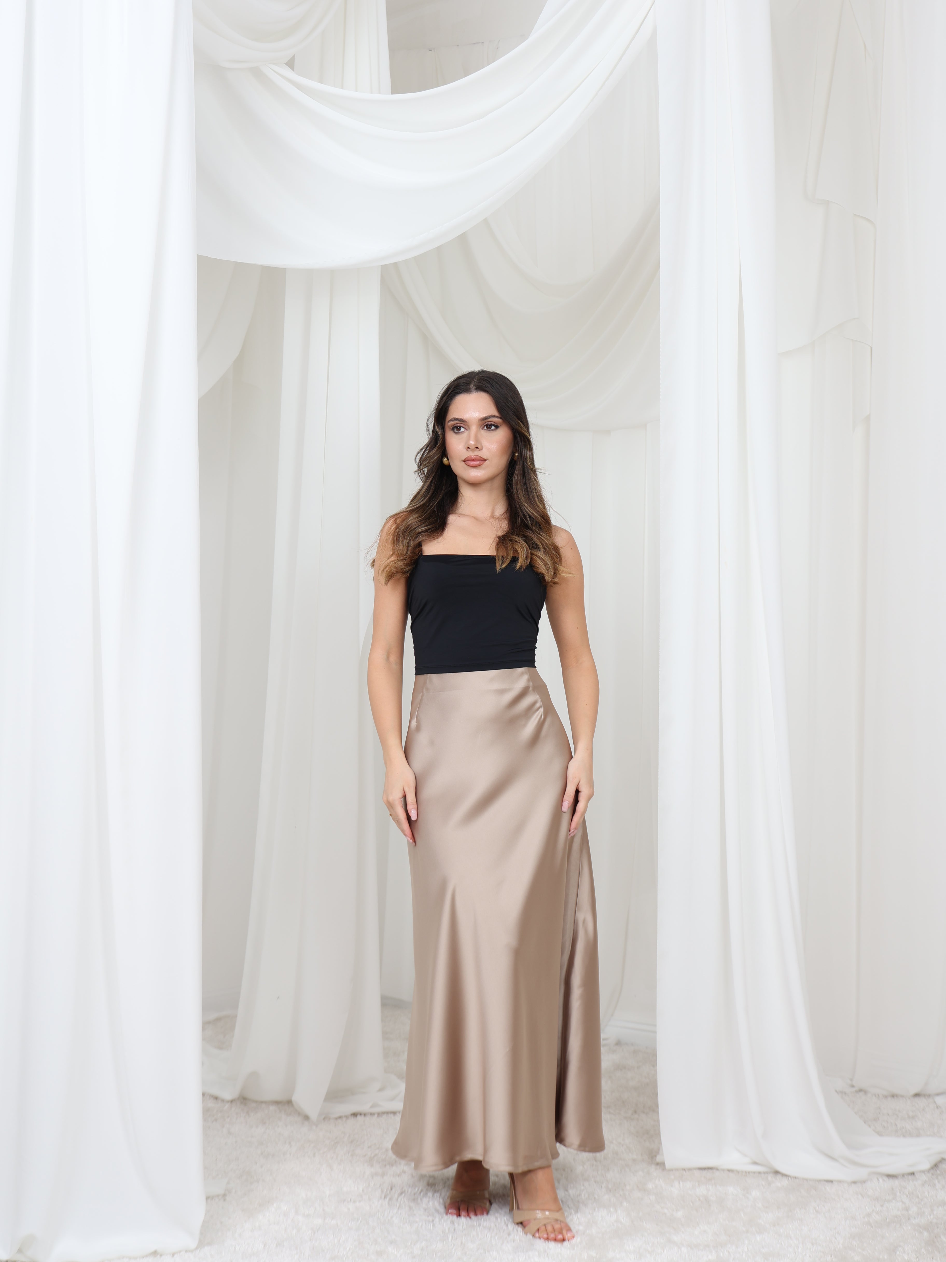 Satin Modest Skirt