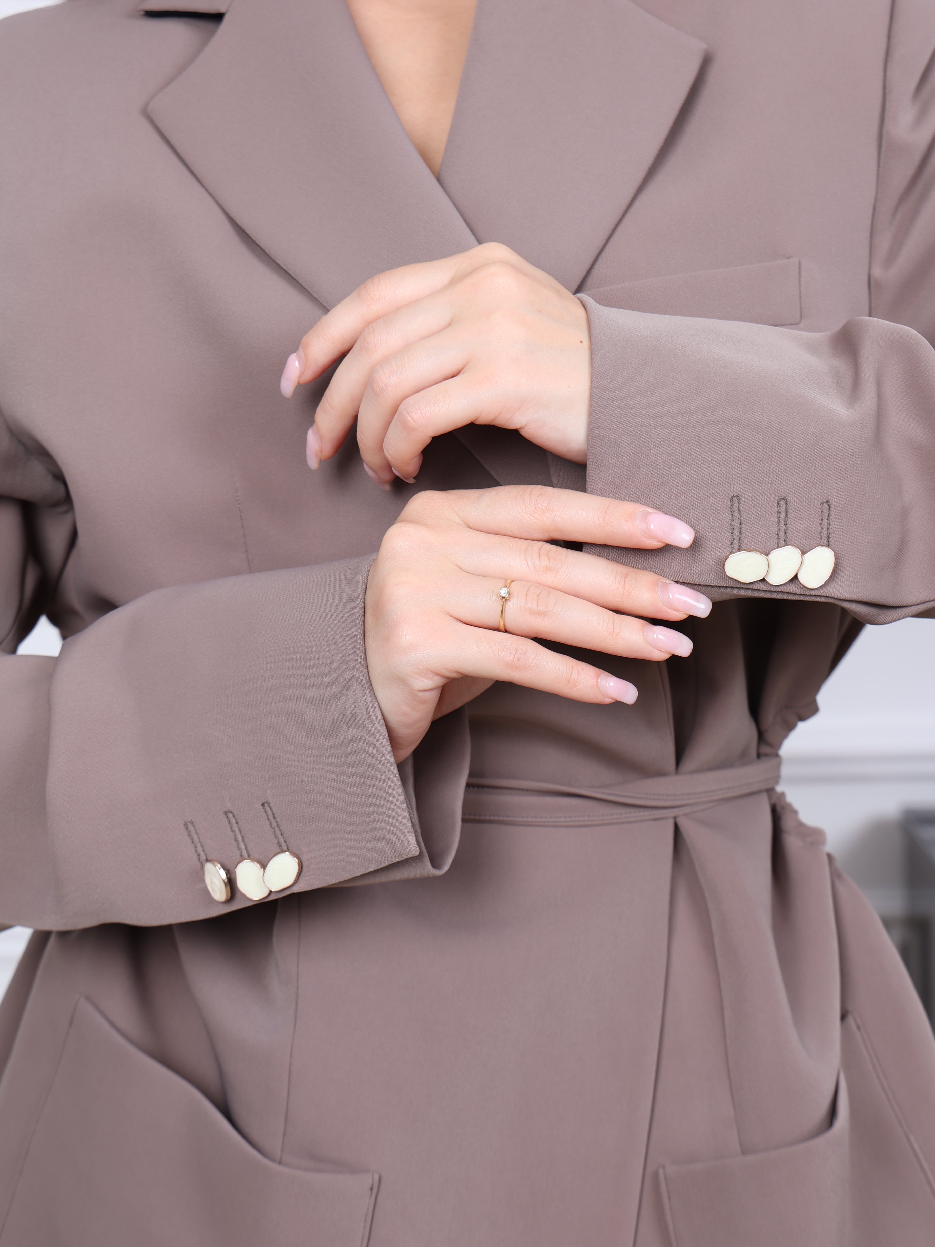 Tie Waist Tailored Blazer
