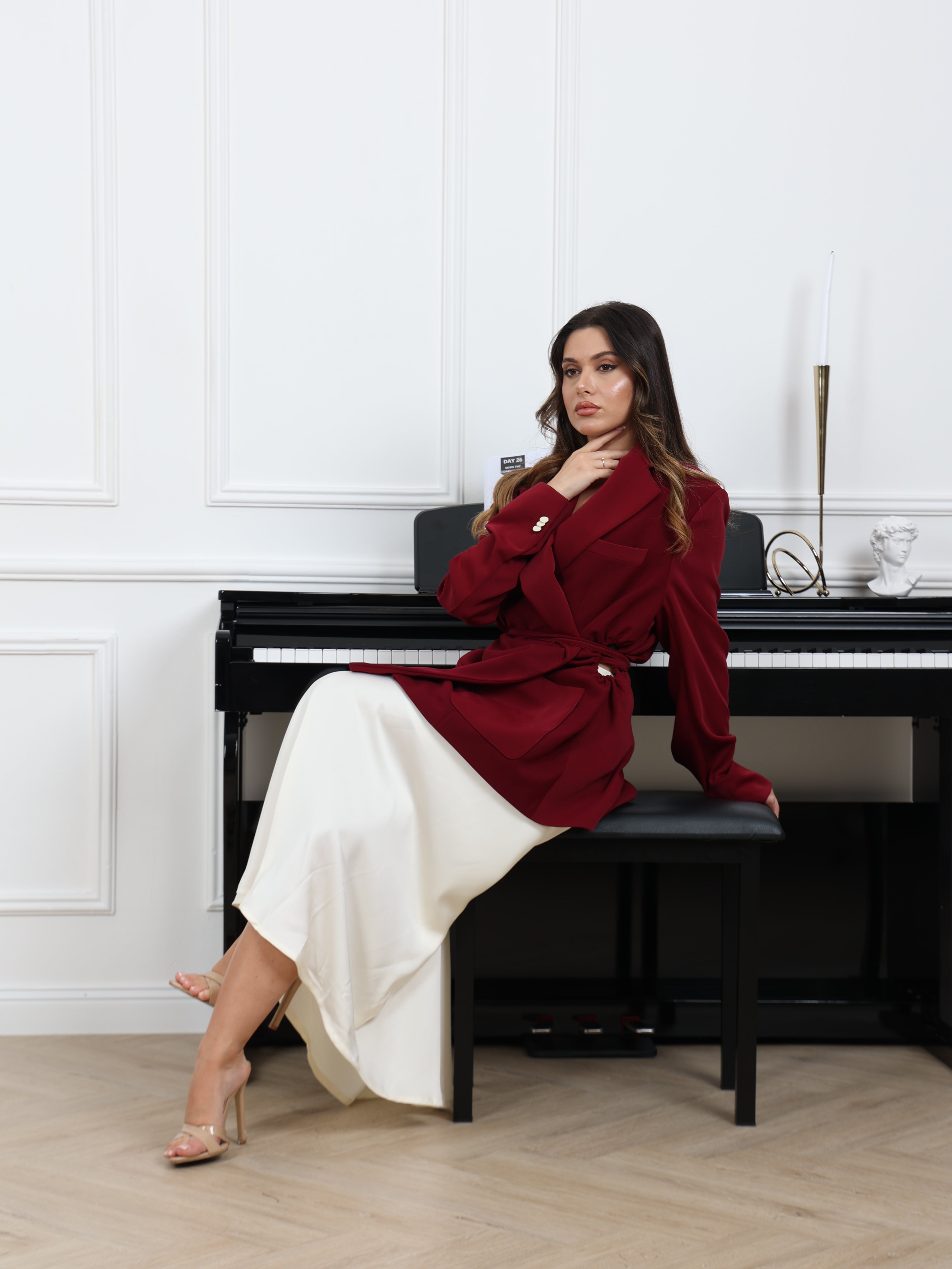 Tie Waist Tailored Blazer