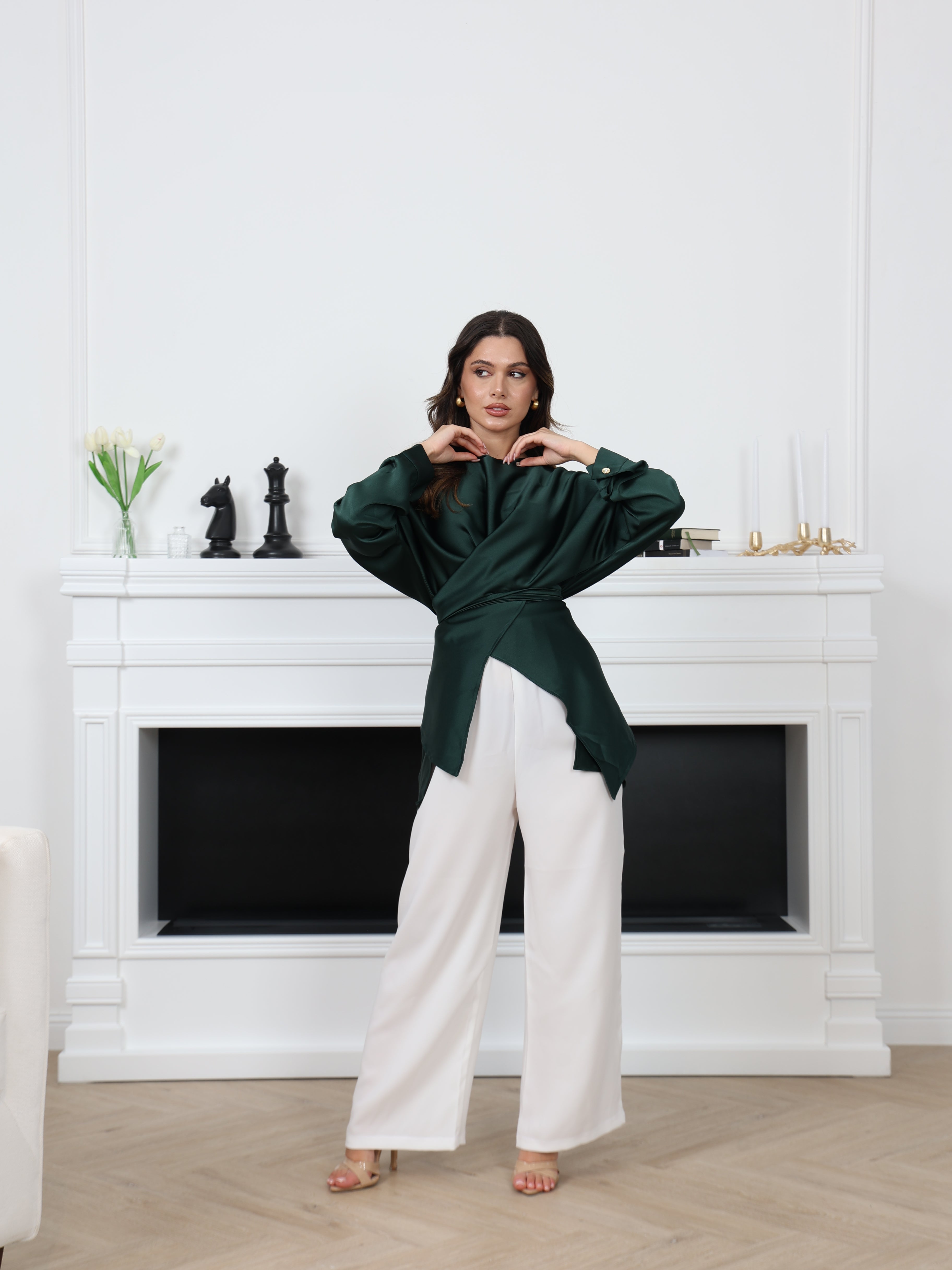 SATIN TIE SET (2 PIECES)