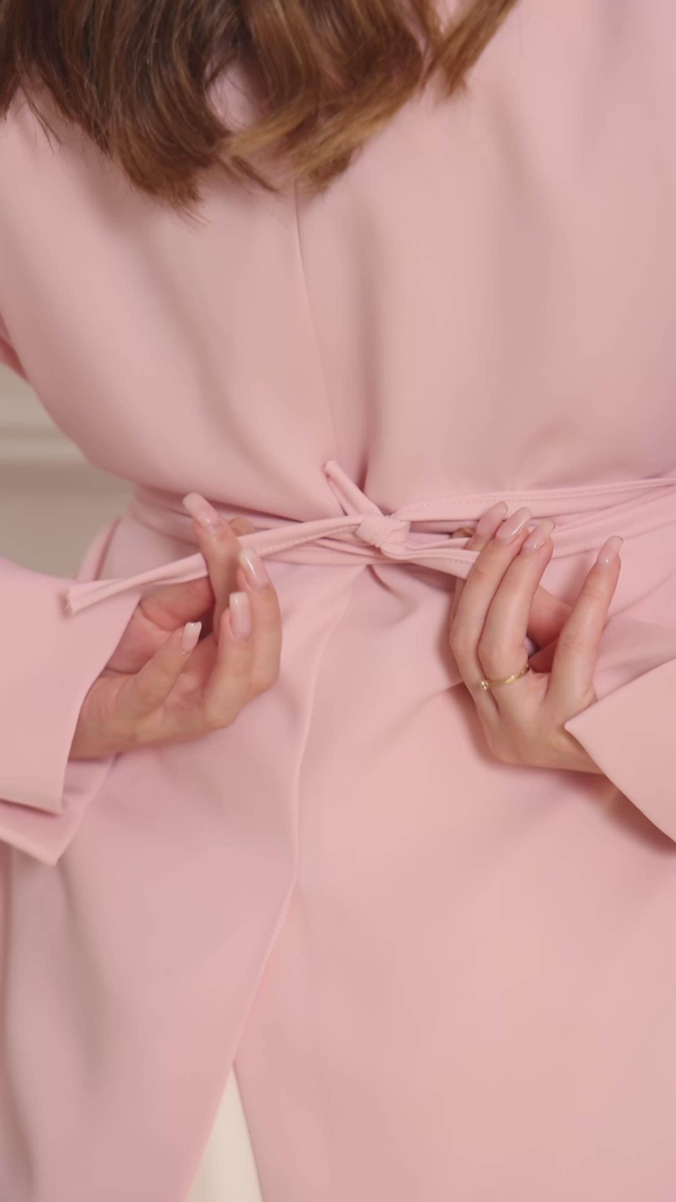 Tie Waist Tailored Blazer