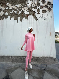 Two pieces set split end leggings