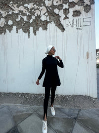 Two pieces set split end leggings